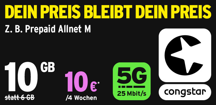 Frhling bei den congstar Prepaid Allnet Tarifen