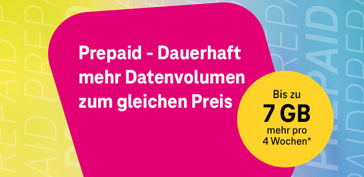 Dauerhaft mehr Datenvolumen bei den MagentaMobil Prepaid-Tarifen 