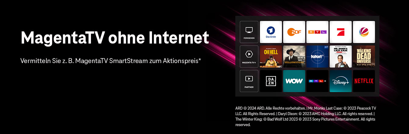 Neues Angebot: MagentaTV ohne Internet vermitteln